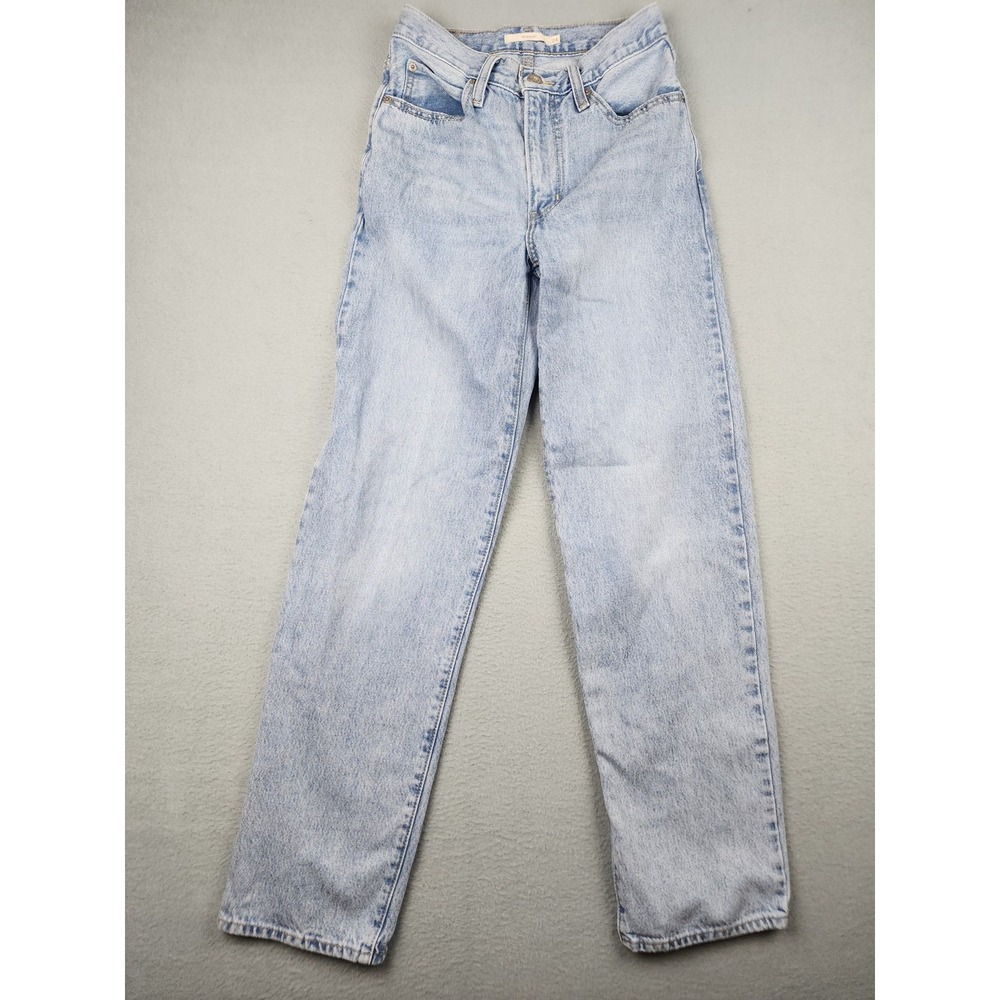 Levi's 94 Baggy Jeans Womens 24 Blue Light Wash High Rise Relaxed Straight Denim